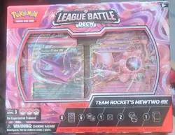 Pokemon TCG League Battle Deck Team Rocket’s Mewtwo ex 60-Card Foil English - Image 1