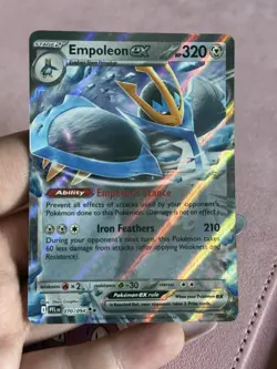 Pokemon TCG Phantasmal Flames - Empoleon ex 070/094 Double Rare card - Image 1