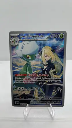 Pokemon Cynthia's Roserade 184/182 Sv10 Destined Rivals Illus Rare Holo 130 HP - Image 1