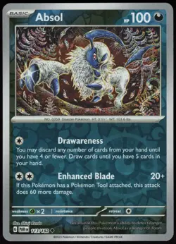 Absol 113/182 Reverse Holo SV04: Paradox Rift Pokemon TCG - Image 1