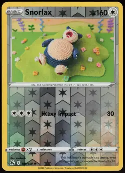 Snorlax 109/159 Reverse Holo Crown Zenith Pokemon TCG - Image 1