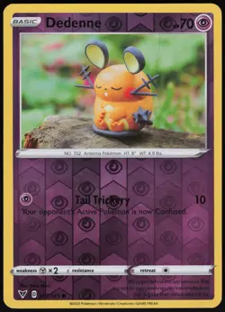 Dedenne 077/185 Reverse Holo SWSH04: Vivid Voltage Pokemon TCG - Image 1