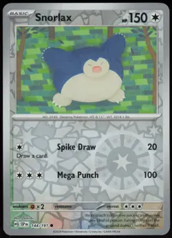 Snorlax 144/191 Reverse Holo SV08: Surging Sparks Pokemon TCG - Image 1