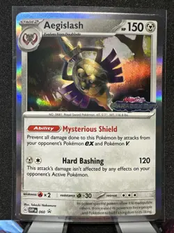Pokemon TCG Aegislash Prerelease Stamped Black Star Promo SVP 060 - Image 1