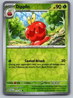 Dipplin 13/142 Common Stellar Crown Pokemon Reverse Holo Near Mint - Image 1