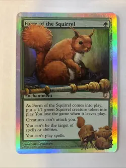 Form of the Squirrel #96 FOIL Lightly Played Magic The Gathering MTG Unhinged - Image 1