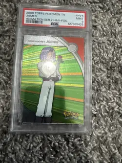 2000 TOPPS POKEMON TV ANIMATION SERIES 2 HEROES & VILLAINS HV4 JAMES FOIL psa 9 - Image 2
