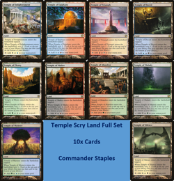 MTG Scry Land Set x10 Temple Dual Lands Commander - Magic Cards Staple Bundle - Image 1