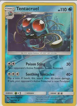 NM/EXC - Pokemon Tentacruel 24/145 Guardians Rising Reverse Holo Uncommon - Image 1