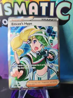 Emcee's Hype 220/182 Sv10: Destined Rivals Holo Pokemon NM/Mint - Image 1