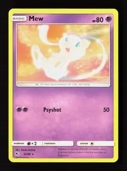Mew 32/68 Rare Hidden Fates Pokemon Near Mint - Image 1