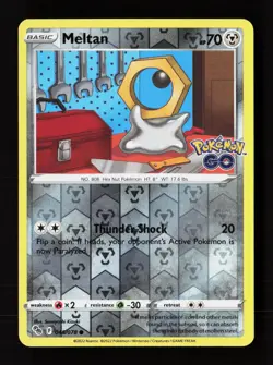 Meltan 045/078 Common Pokemon GO Pokemon Reverse Holo Near Mint - Image 1