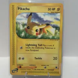 Pokemon TCG Pikachu Non Holo Expedition Base Set 124/165 - Image 1