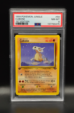 Cubone 1st Edition 1999 Pokemon Jungle #50 WOTC PSA 8 Newly Graded - Image 1