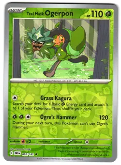 Teal Mask Ogerpon 026/182 Reverse Holo Destined Rivals English Pokemon NM - Image 1