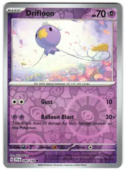 Drifloon 089/198 Reverse Holo SV01: Scarlet & Violet Base Set Pokemon TCG - Image 1