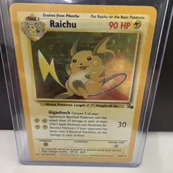 Pokemon TCG Raichu Holo Rare Fossil - Image 1