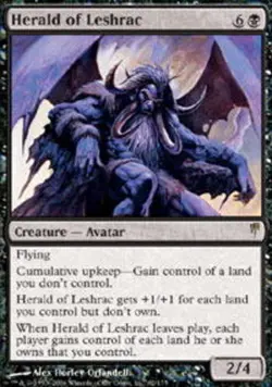 Herald of Leshrac - Foil Magic mtg Moderate Play, English ColdSnap x1 - Image 1