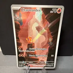 Pokemon Charmander 168/165 Scarlet & Violet 151 Illustration Rare Holo 70HP - Image 1