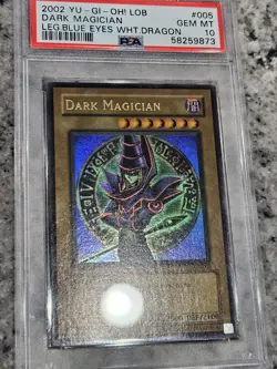 2002 Yu-Gi-Oh! Dark Magician Lob-005 PSA 10 GEM MT LOW POP - Image 1