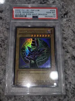 2002 Yu-Gi-Oh! Dark Magician Lob-005 PSA 10 GEM MT LOW POP - Image 3