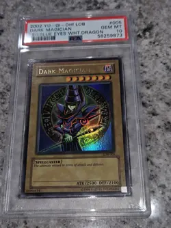 2002 Yu-Gi-Oh! Dark Magician Lob-005 PSA 10 GEM MT LOW POP - Image 4