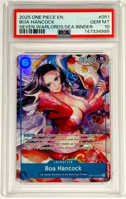 2025 One Piece Boa Hancock OP07-051 Seven Warlords Sea PSA 10 English - Image 1