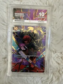 Shanks PRB02-007 SP Ace 10 English not luffy op05 manga boa psa bgs black label - Image 1