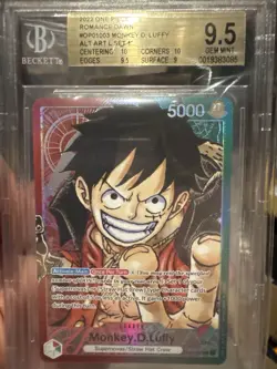 BGS 9.5 Pre errata Luffy Leader OP01-003 - Image 1