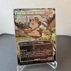 MTG Stiltzkin, Moogle Merchant 327 Borderless Foil Rare Final Fantasy FIN - Image 1