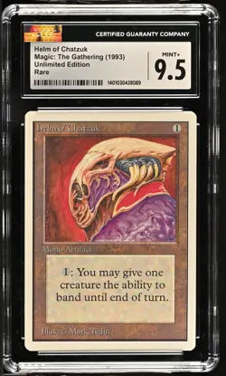 HELM OF CHATZUK Unlimited Rare CGC 9.5 MTG [Nostalgium] - Image 1