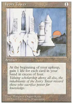 IVORY TOWER x1 mtg NM/NM-   4th Edition 1 Rare UNPLAYED - Image 1