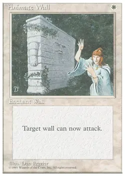 ANIMATE WALL x1 mtg NM 4th Edition 1 Rare UNPLAYED - Image 1