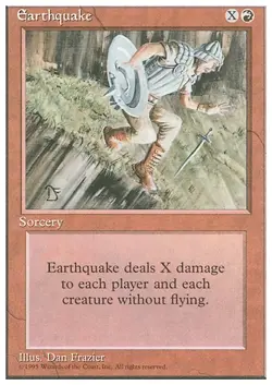EARTHQUAKE x1 mtg NM 4th Edition 1 Rare UNPLAYED - Image 1