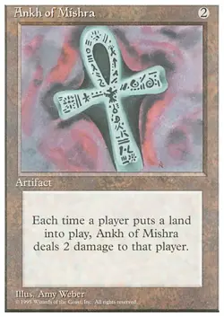 ANKH OF MISHRA x1 mtg NM 4th Edition 1 Rare UNPLAYED - Image 1