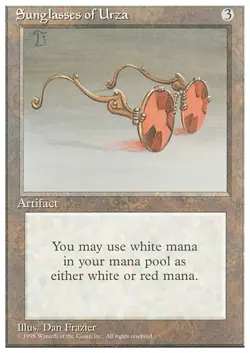SUNGLASSES OF URZA x1 mtg LP 4th Edition 1 Rare - Image 1