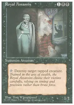 ROYAL ASSASSIN x1 mtg NM 4th Edition 1 Rare UNPLAYED - Image 1