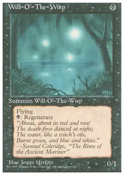 WILL-O'-THE-WISP x1 mtg NM 4th Edition 1 Rare UNPLAYED - Image 1
