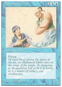 MAHAMOTI DJINN x1 mtg NM 4th Edition 1 Rare UNPLAYED - Image 1