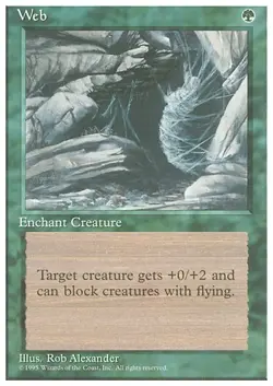 WEB x1 mtg NM 4th Edition 1 Rare UNPLAYED - Image 1