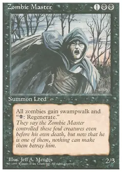 ZOMBIE MASTER x1 mtg NM 4th Edition 1 Rare UNPLAYED - Image 1