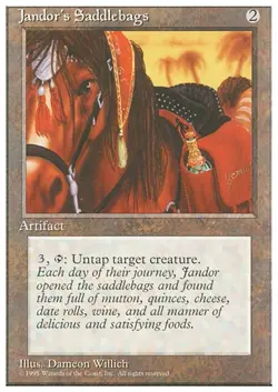 JANDOR'S SADDLEBAGS x1 mtg NM 4th Edition 1 Rare UNPLAYED - Image 1