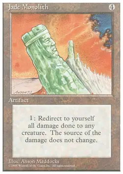 JADE MONOLITH x1 mtg NM 4th Edition 1 Rare UNPLAYED - Image 1