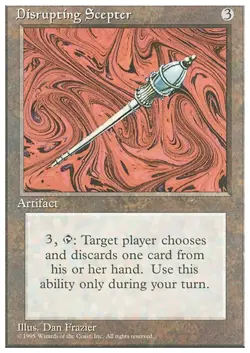 DISRUPTING SCEPTER x1 mtg NM 4th Edition 1 Rare UNPLAYED - Image 1