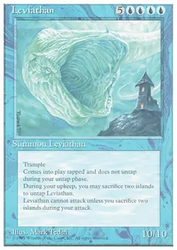LEVIATHAN x1 mtg Very Light Play 4th Edition 1 Rare - Image 1