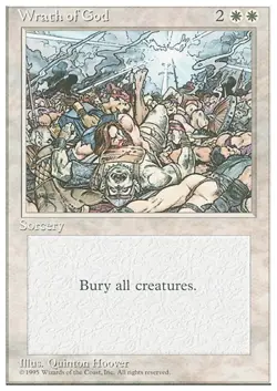 WRATH OF GOD x1 mtg NM 4th Edition 1 Rare UNPLAYED - Image 1