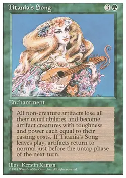 TITANIA'S SONG x1 mtg NM 4th Edition 1 Rare UNPLAYED - Image 1
