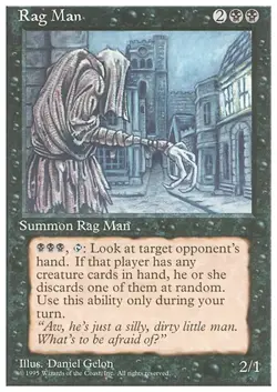 RAG MAN x1 mtg NM 4th Edition 1 Rare UNPLAYED - Image 1