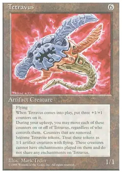 TETRAVUS x1 mtg NM 4th Edition 1 Rare UNPLAYED - Image 1