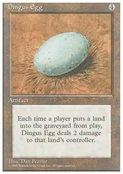 DINGUS EGG x1 mtg NM 4th Edition 1 Rare UNPLAYED - Image 1
